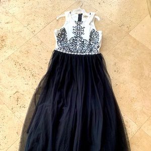 Formal black & white girls dress.
